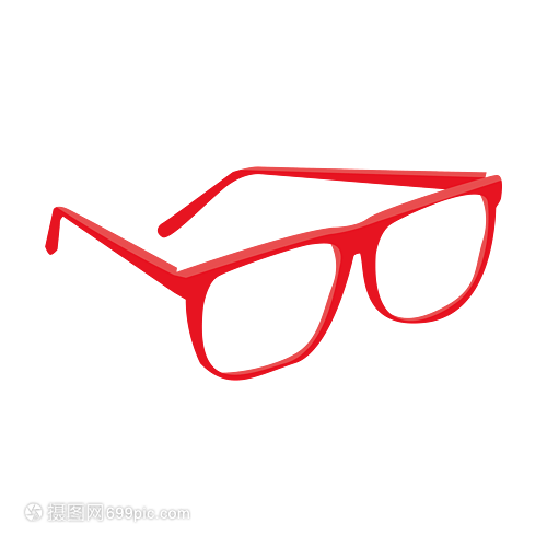 卡通手绘红色眼镜 时尚与个性的完美结合